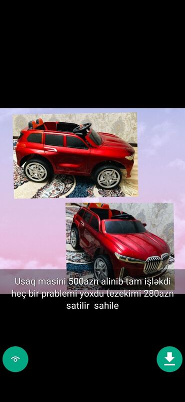 Uşaq üçün elektrik maşınları: Usaq masinlari şekillerde qiymətler məlumatlar qeyd olunub unvan Gence — 13