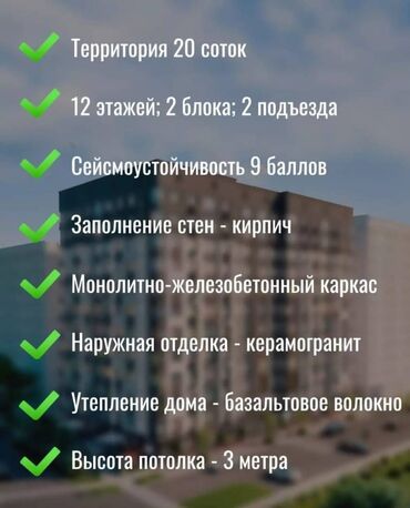 Продажа квартир: 3 комнаты, 73 м², Элитка, 8 этаж, ПСО (под самоотделку)