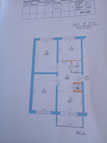 продается малосимейка: 3 комнаты, 932 м², 106 серия, 1 этаж, Старый ремонт