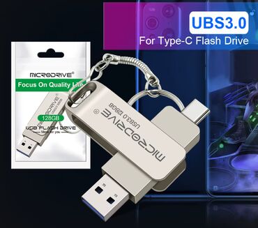 Флеш карты: Флеш карта 128 ГБ, USB 3.0, Новый