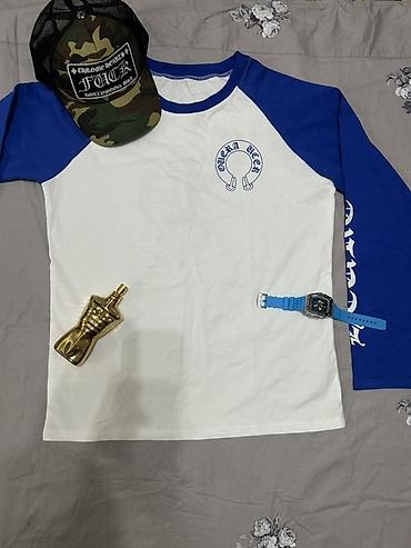 Лонгслив Chrome Hearts (реглан) - Дизайн: контрастные рукава и
