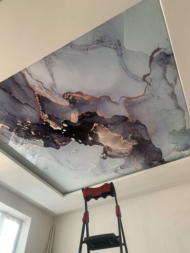 Натяжной потолок: Натяжной потолок Глянцевое, Матовое, 3D потолки Гарантия, Бесплатная консультация, Бесплатный замер — 11