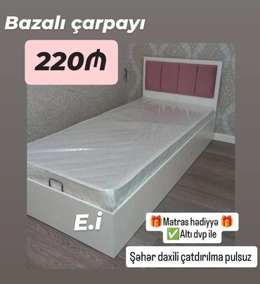 Divanlar: Yeni, Təknəfərlik çarpayı, Bazalı, Matras ilə, Siyirməsiz