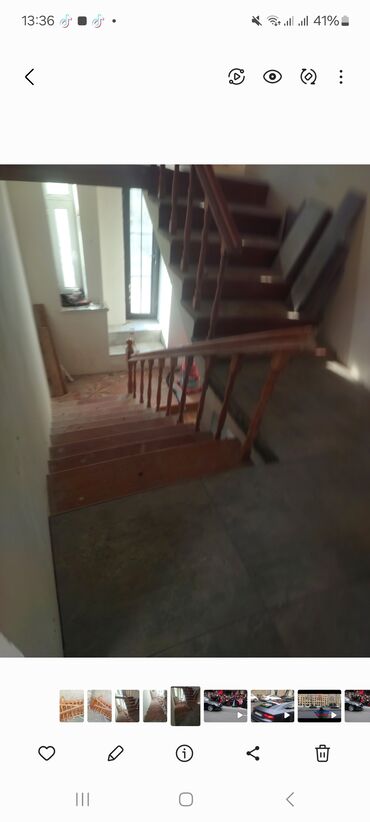 islenmis demir darvazalar: Məhsul: Taxta pilləkən dəsti - Material: Keyfiyyətli bərk ağacdan