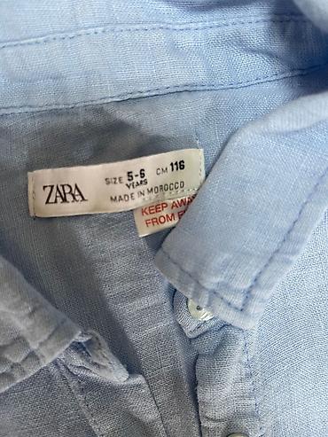Uşaqlar üçün digər geyimlər: ZARA uşaq dəsti – köynək və şalvar - Ölçü: 5–6 yaş (116 sm) - Mənşə — 1