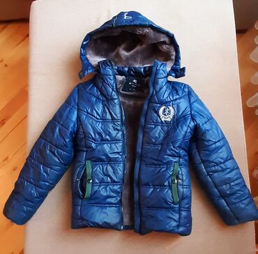детская утепленная обувь: Утеплённая курточка с мехом, 6-7 лет