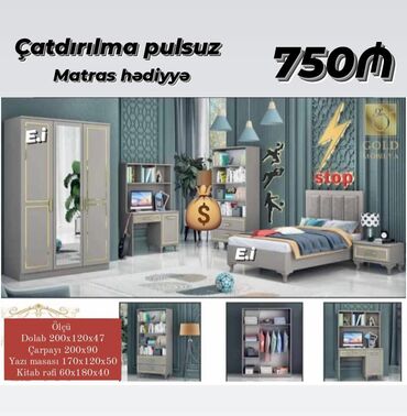 qatlanan carpayı: Yataq otağı dəsti