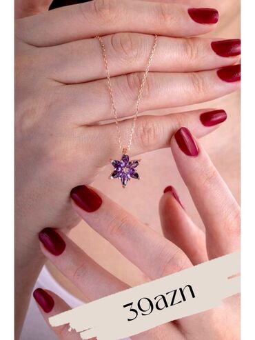 Boyunbağılar: Zərif dizaynlı qadın boyunbağıları - Qardan çiçəyi formalı asma — 7