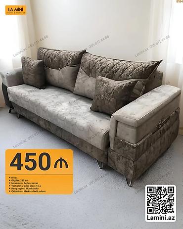 Ev və bağ: Divan – La Mini - Ölçü: 230 sm - Mexanizm: açılan, bazalı (yataq — 1