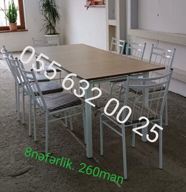 Bağ, çöl masa və oturacaq dəstləri: Yeni, Kvadrat masa, 4 stul, Açılmayan, Stullar ilə, Metal, Azərbaycan — 8