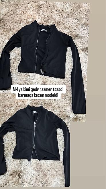 Другая женская одежда: Qadın geyimləri paketi 1) Qara slim-fit zipli üst - Önü tam — 1