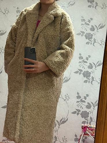 long coat: Пальто, Халат, Тедди, Длинная модель, Оверсайз, M, L, Стандарт — 2