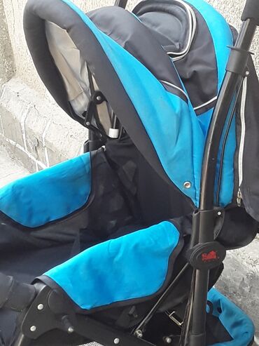 прогулочные коляски с рождения: Балдар арабасы, түсү - Көгүлтүр, Колдонулган