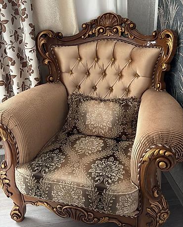 salon divan: Klassik üslubda 2 nəfərlik divan və bir ədəd kreslodan ibarət dəst — 7