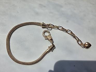 Aksesuarlar: Qızılı rəngli zəncir qolbaq - Material: metal ərintisi, qızılı rəng — 1