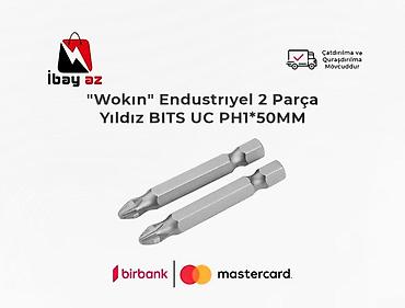 набор инструментов: "Wokın" Endustrıyel 2 Parça Yıldız BITS UC PH1*50MM 🌟 Texniki — 2