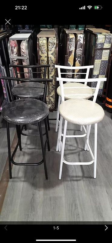 bar stullar: Mətbəx üçün, Yeni, Qatlanmayan, rəng - Ağ Stul — 2