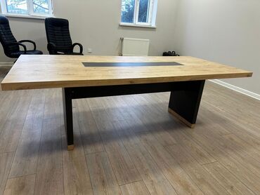 Ofis dəst mebeli: Ofis mebel dəsti – Mudur masasi, toplanti masasi, uzun tumbalı şkaf və — 8