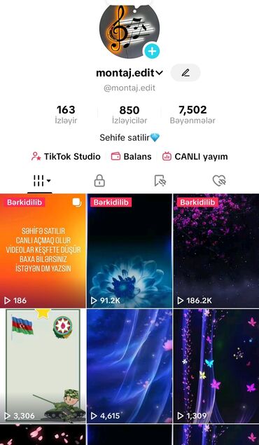 Разработка сайтов и продвижение в интернете: Tiktok sehife satilir canli acmag olur kesfeti acigdi vdeolar