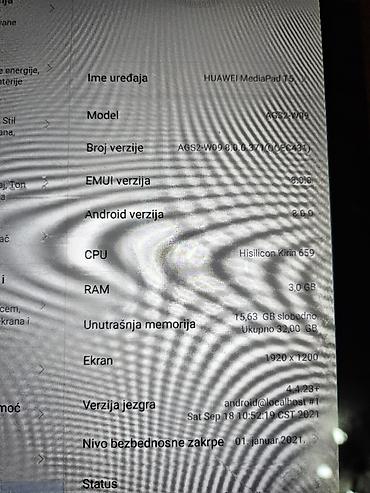 orginalni toner: Huawei MediaPad T5 tablet sa sim karticom potpuno ispravan baterija — 8