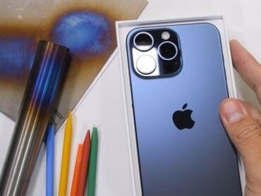 Apple iPhone: IPhone 15 Pro Max, Б/у, 256 ГБ, Синий, Кабель, Коробка, 100 %