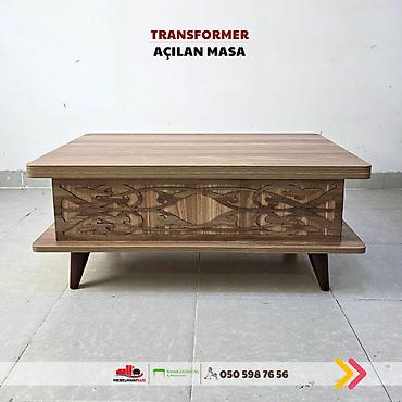 Masalar: Jurnal masası, Yeni, Transformer, Laminat, Dördbucaq masa — 4