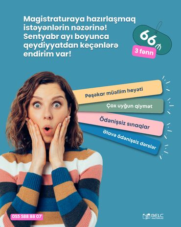 BMW: Endirimli magistr hazırlıqlarımıza qeydiyyat davam edir. 3 fənn