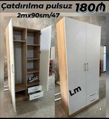 Yeni, 2 qapılı, Siyirməli, Açılan, Düz dolab
