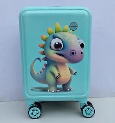 suknje ps: Dečiji kofer tirkizne boje sa motivom dinosaurusa. Kofer poseduje — 6
