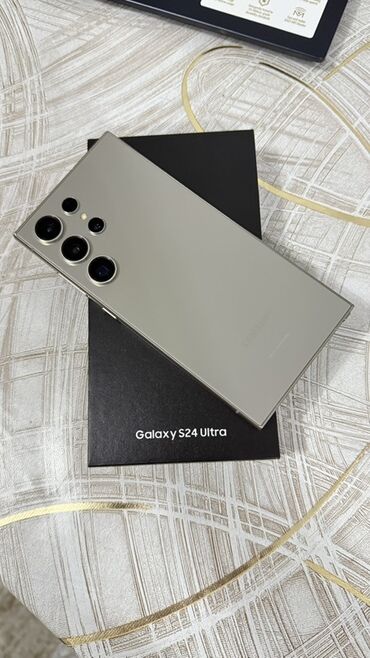 купить запчасти на телефон самсунг: Samsung Galaxy S24 Ultra, Колдонулган, 256 ГБ, түсү - Боз, 2 SIM