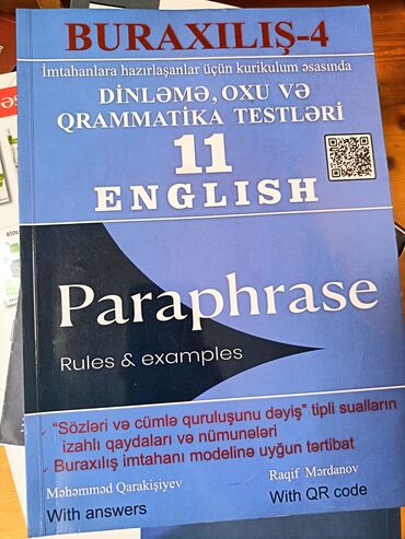 informatika test toplusu 2023: İngilis dili dinləmə oxu və qrammatika testləri Raqif Mərdanov