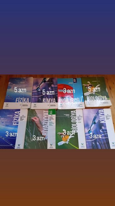 e derslik biologiya 9: Müxtəlif siniflər üçün fizika, kimya, biologiya, riyaziyyat və ingilis