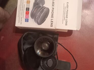 Obyektivlər və filtrləri: 0.45X Phone Lens – Mobil telefon və kamera üçün 2‑də‑1 linza — 2