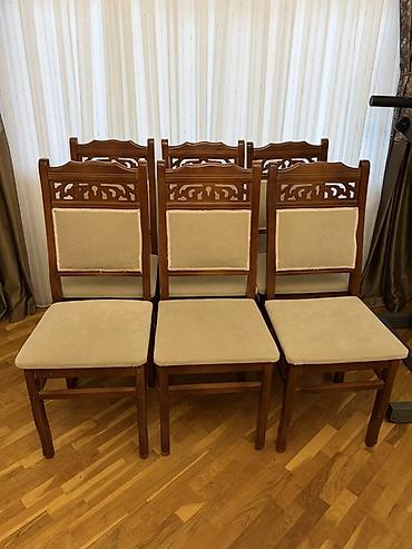 2 el mebel: Qonaq otağı üçün, İşlənmiş, Qatlanmayan, Stul — 3