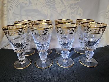 Ostali antikviteti: Luksuzne kristal case za vino1955/56 god,rucni rad — 13