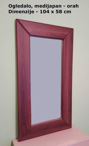nastavak za wc solju rudo: Ogledalo za zid, shape - Pravougaoni, 104 x 58 cm, Sa ramom, Upotrebljenо