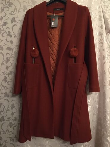 пальто zara: Пальто Zara, L (EU 40), цвет - Коричневый