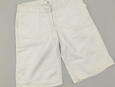 białe eleganckie bluzki z krótkim rękawem: Shorts, H&M, L (EU 40), condition - Good