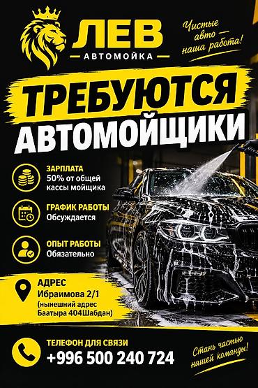мойка жалал абад: Талап кылынат Унаа жуугуч, Төлөм: Күнүмдүк, Кирешеден пайыз, Тажрыйбасы 5 жылдан жогору — 1