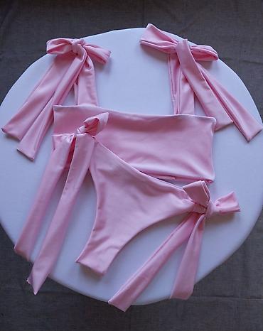 attraction set: Dvodijelni ženski bikini u nežno ružičastoj boji. - Gornji deo — 1