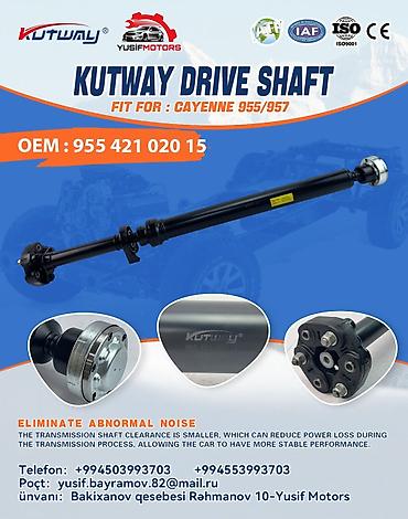 kardan balans: Kutway Drive Shaft – Porsche Cayenne 955/957 üçün Uyğunluq: - Porsche — 1