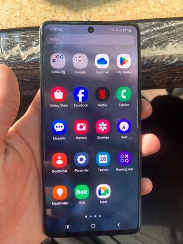 Samsung: Samsung Galaxy A71, 128 GB, rəng - Bej, Sensor, Barmaq izi, İki sim kartlı