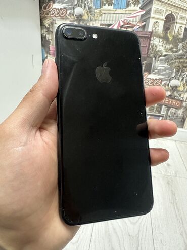 Apple iPhone: IPhone 7 Plus, Б/у, 128 ГБ, Jet Black, Чехол, 100 %
