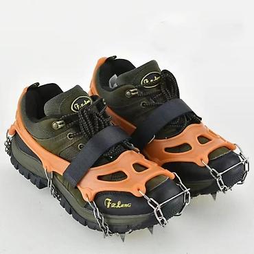 Другие товары для зимнего спорта: Универсальные накладки-кошки для обуви с цепями и шипами - — 10