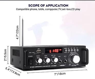 av ресивер: AV-298BT Bluetooth-усилитель, пиковая мощность 300 Вт×2, номинальная — 2