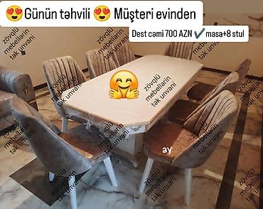 bagca ucun stol stul: Masa desti yeni qonaq otağı mebeli — 1