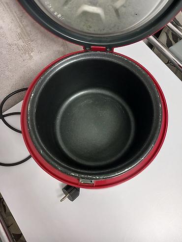 amg qazan: Qırmızı rəngli elektrikli düyübişirən (rice cooker), Linon markalı — 4
