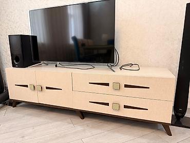 embawood mebel: Mebel dəsti Embawood – TV stend və divar paneli - Dizayn: Bej rəngli — 3