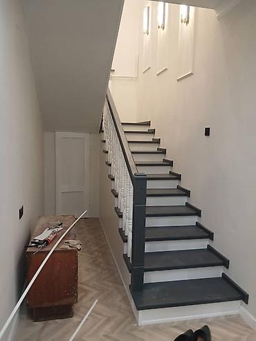 Деревянные лестницы: Деревянная лестница Для дома, Вид дерева: Орех, Форма лестницы: Много-маршевая, Стиль: Классический — 7