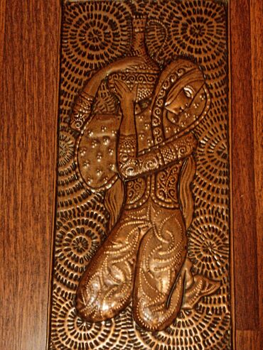 Digər ev dekoru: Dekorativ dairəvi mis relyef panel Azərbaycan rəqs edən qız ideal — 10